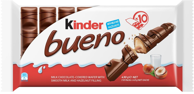 Kinder Bueno Chocolate Biscuit (10 pk)