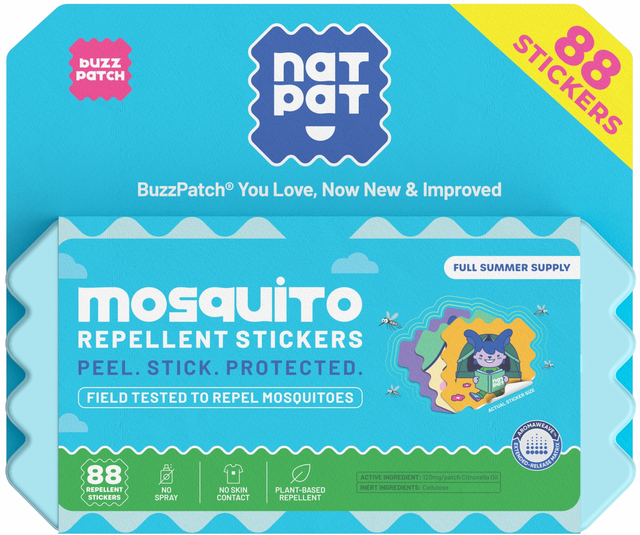 Natpat Mosquito Repellant Patch Stickers for Kids (88 pk)