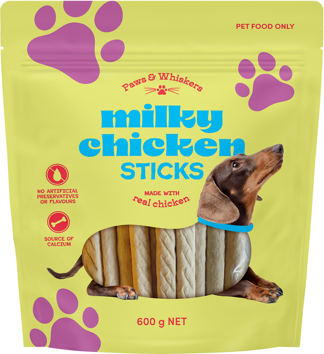 Paws & Whiskers Milky Chicken Sticks (600 g)