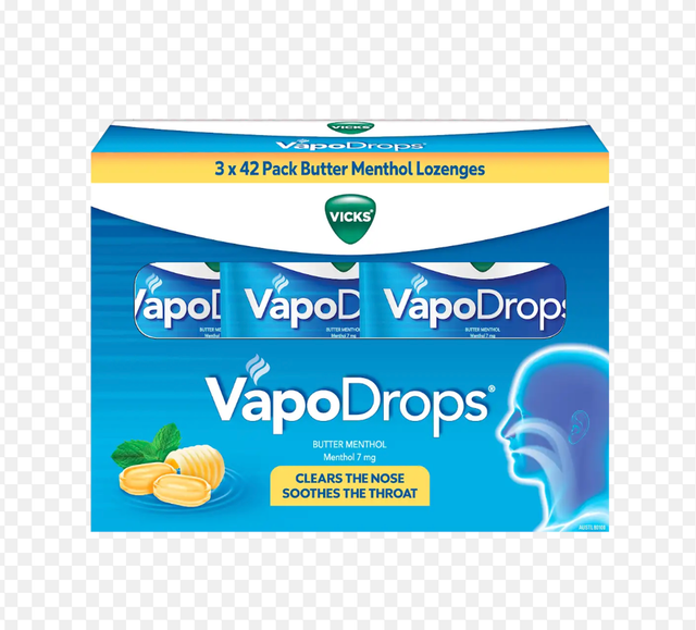 Vick's Vapodrops Butter Menthol Lozenges (42 pk × 3 pk)