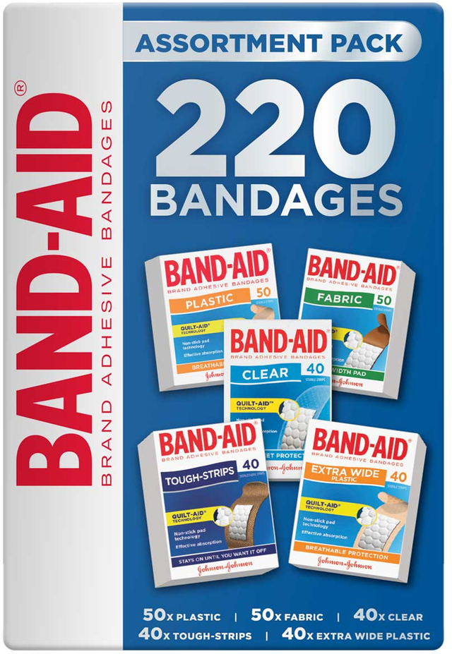 Band-Aid Assortment 220 Pack