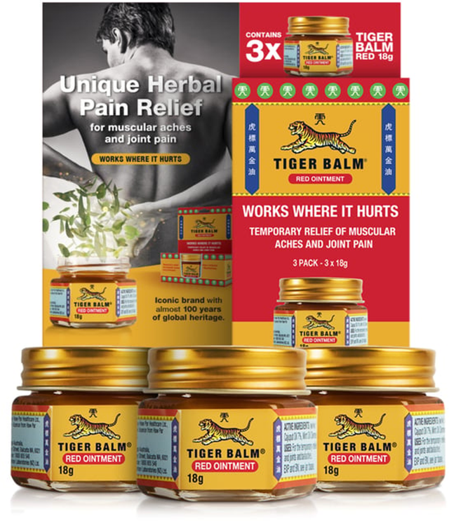 Tiger Balm Red Ointment (18 g x 3 pk)