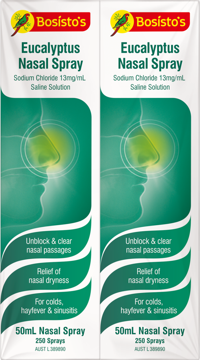 Bosisto's Eucalyptus Nasal Spray (50 ml x 2 pk)