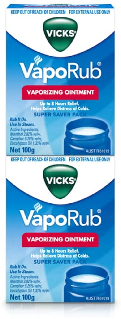 Vick's Vaporub Cold Relief Ointment (100 g x 2 ct)