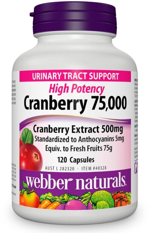 Webber Naturals Cranberry Extract 500 mg Capsules (120 pk)