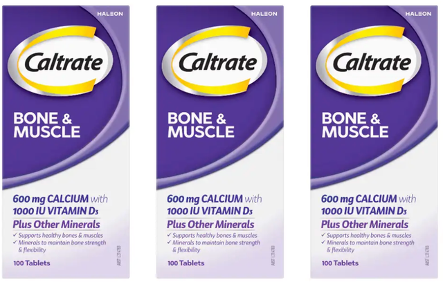 Caltrate Bone & Muscle Calcium Supplements (100 ea x 3 pk)