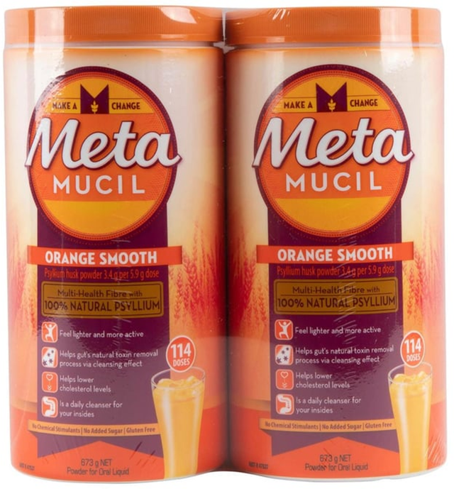 Metamucil Orange Smooth (2 pcks x 114 Doses)