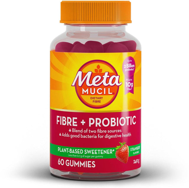 Metamucil Fibre + Probiotic Strawberry Gummies (60 pk)