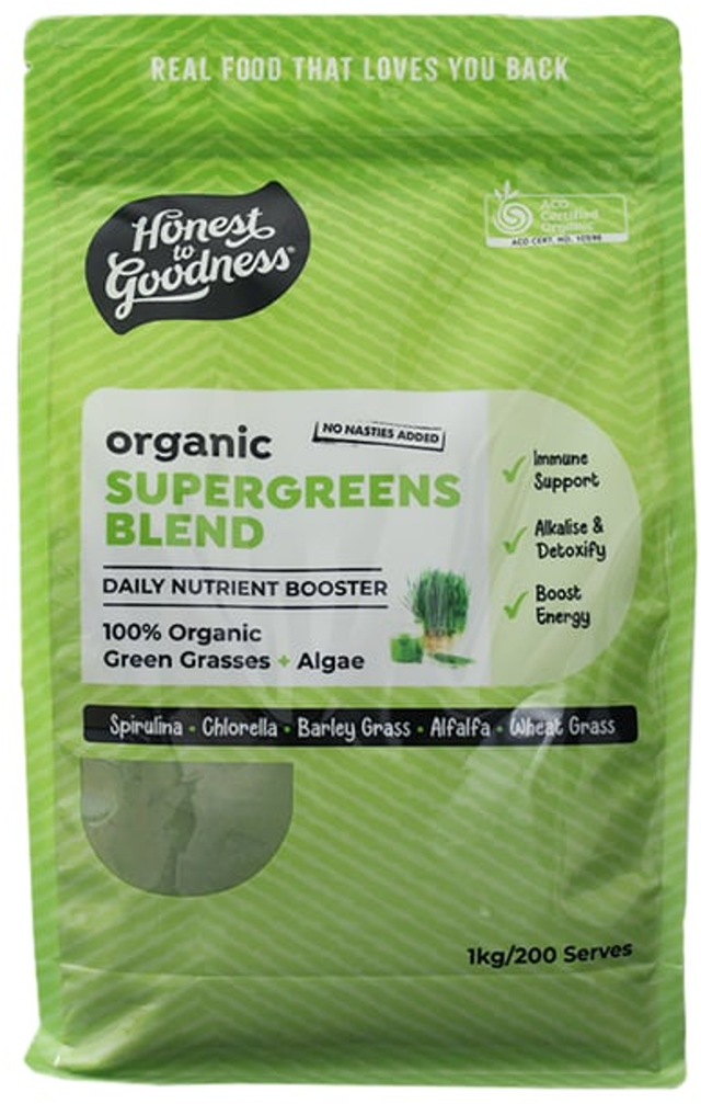 Honest to Goodness Organic Supergreens Blend Powder (1 kg)