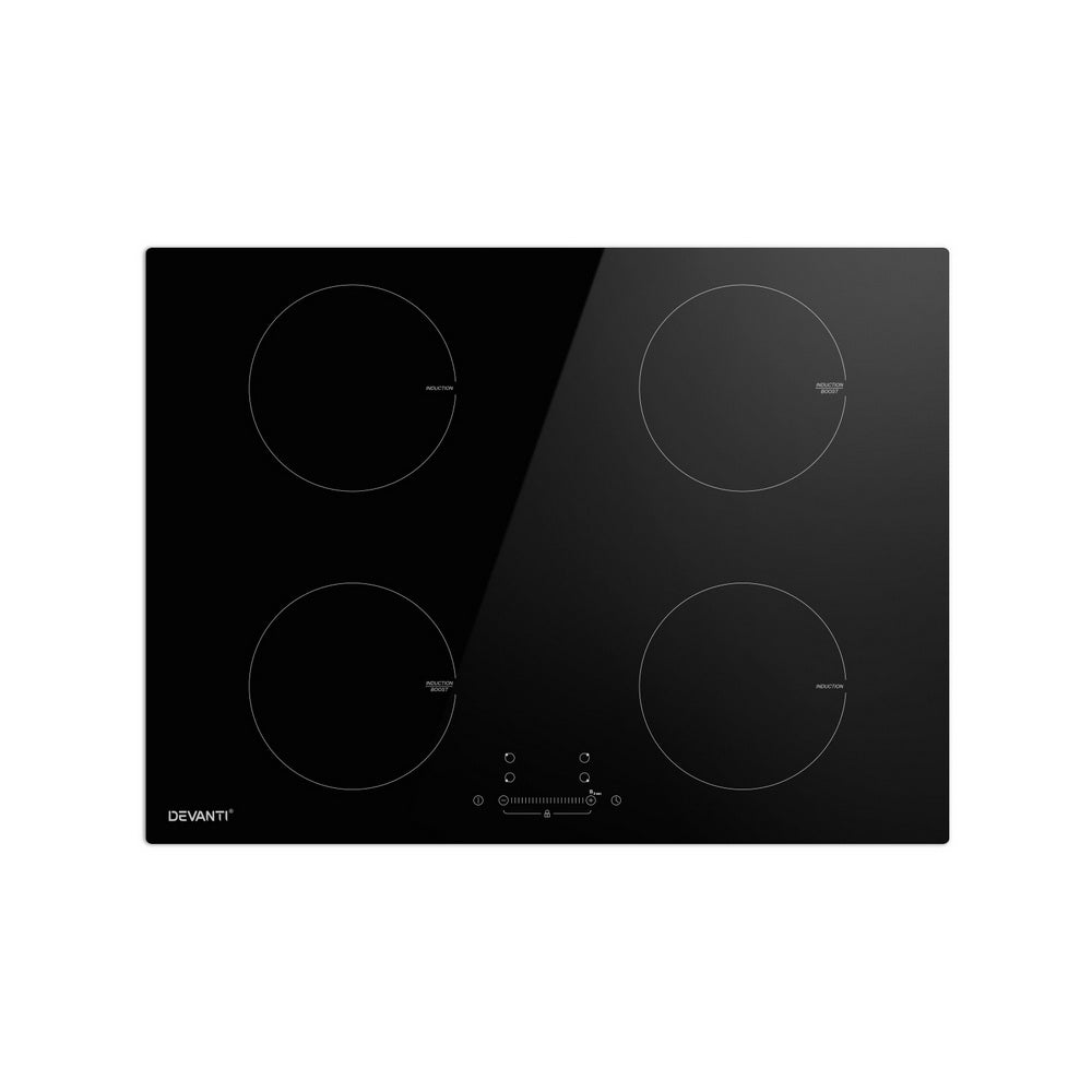 Devanti Electric Induction Cooktop 70cm Ceramic 4 Zones - CT-IN-D-YL-IF7004C-70