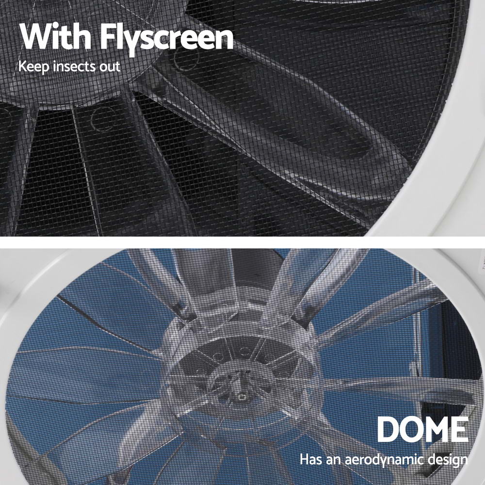 Weisshorn Caravan Air Vent Roof Hatch 12V Shower Fan - CV-VENT-42X42X11-FAN-GY