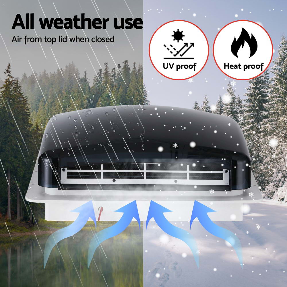 Weisshorn Caravan Air Vent Roof Hatch 12V Shower Fan - CV-VENT-42X42X11-FAN-GY
