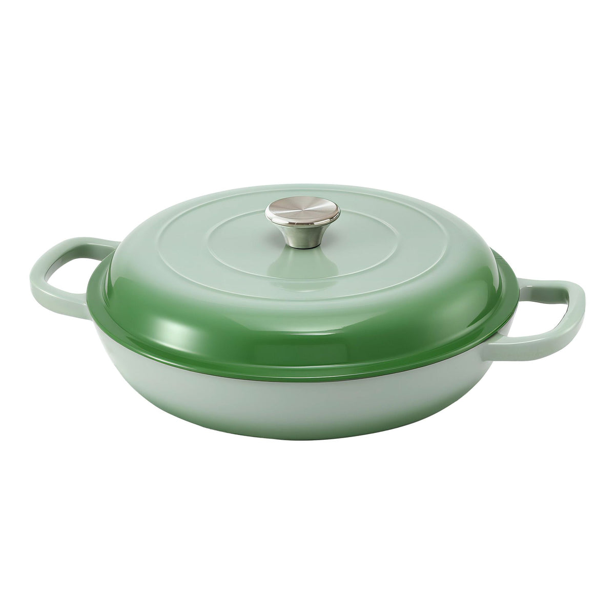 5-Star Chef 3.3L Enameled Cast Iron Dutch Oven Pot with Lid for - DTO-PAN-GN