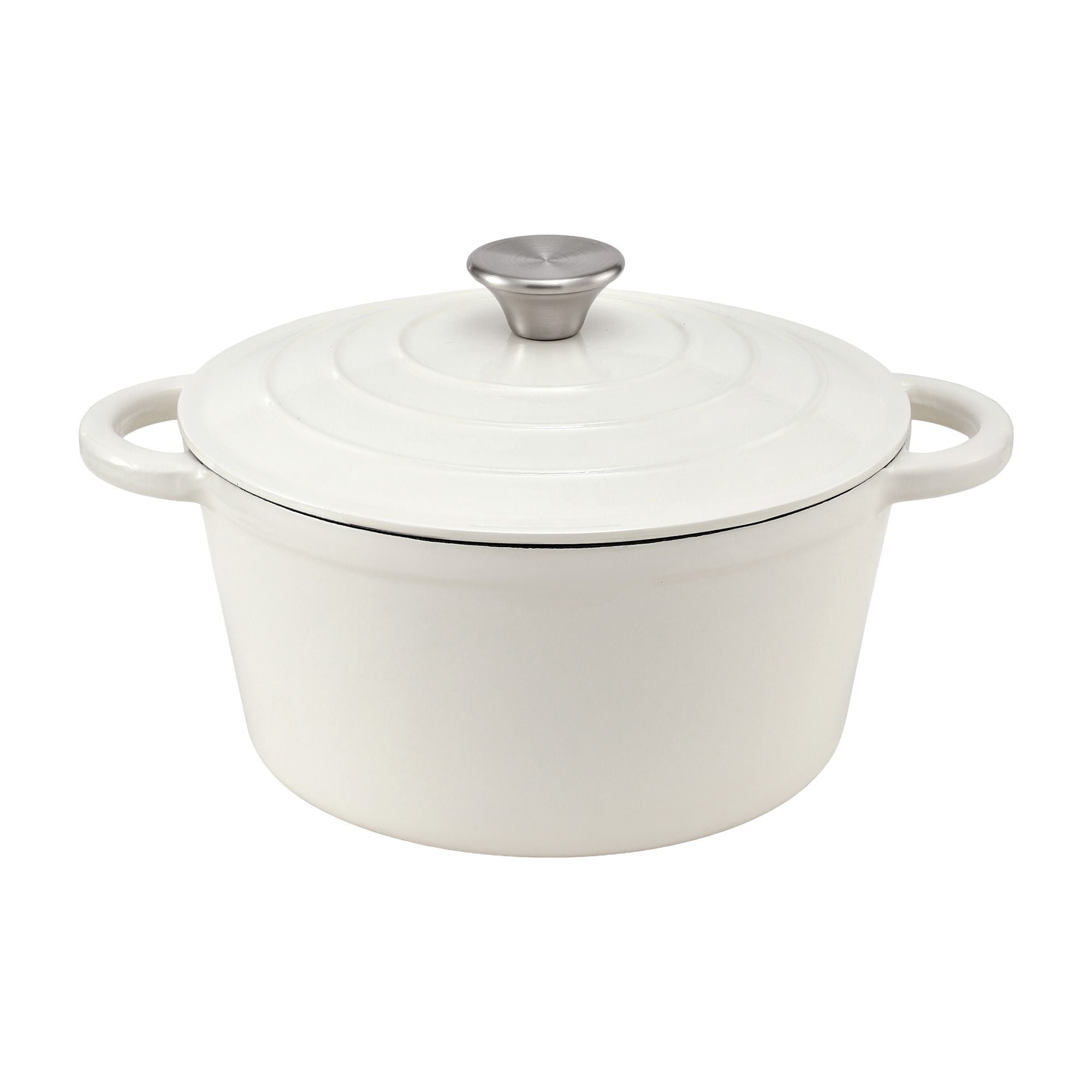 5-Star Chef 3.8L Enameled Cast Iron Dutch Oven Pot with Lid for - DTO-POT-WH