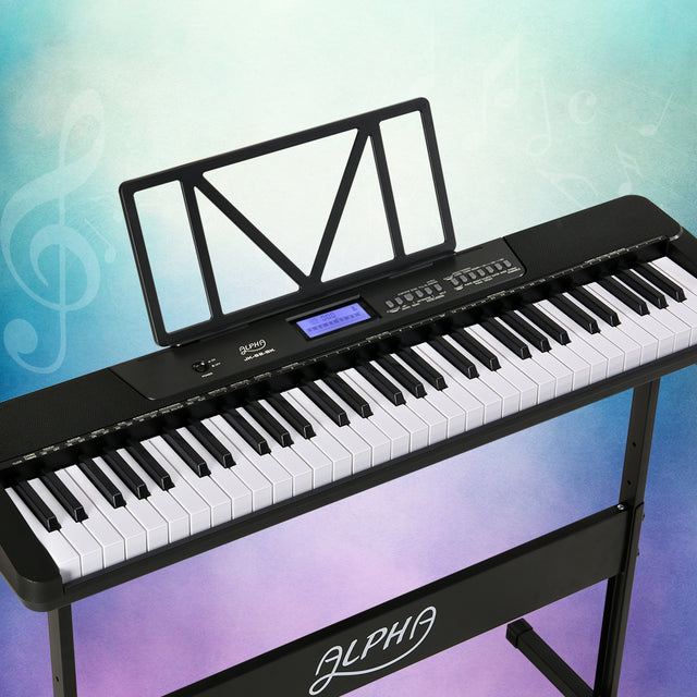 Alpha 61 Keys Electronic Piano Keyboard Digital Electric w/ Stan