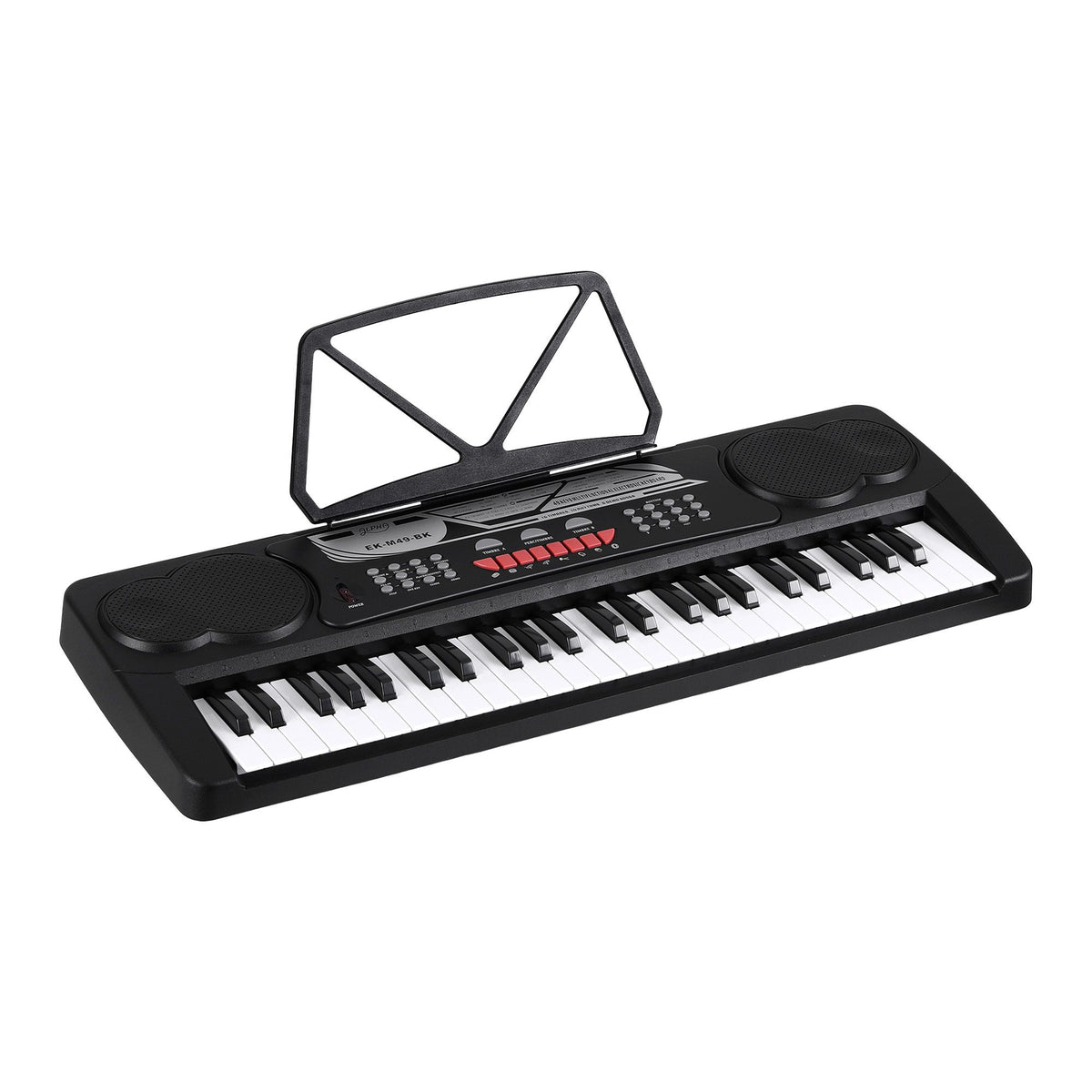 Alpha 49 Key Electronic Keyboard Portable Digital Piano Musical Instrument Black