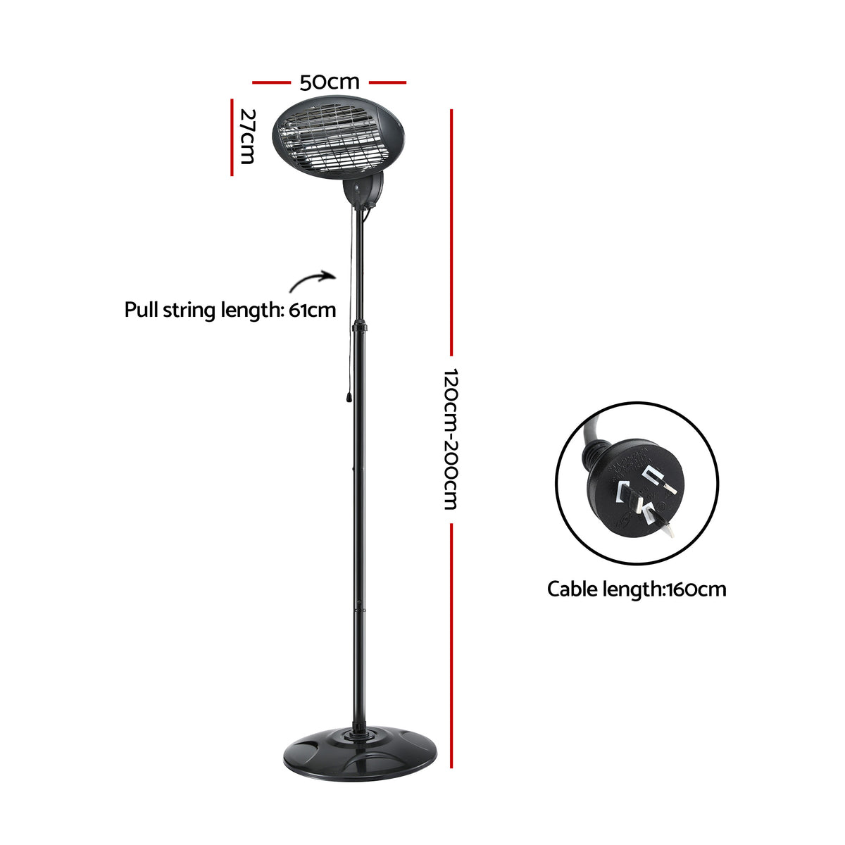 Devanti Electric Patio Heater 2000W
