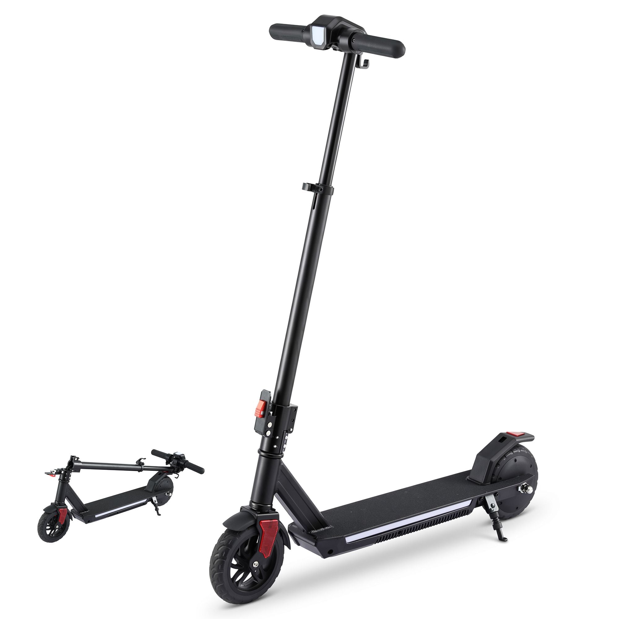 Electric Scooter 180W 18KM/H Foldable Height Adjustable Porta - ESC-180W-H178-BK