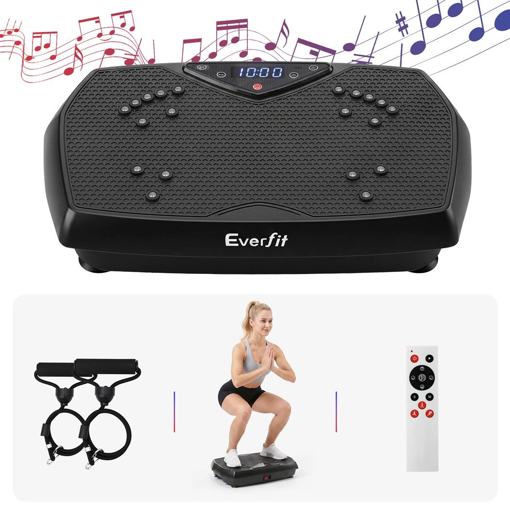 Everfit Vibration Plate Exercise Machine Full Body Shaker - FIT-H-VP-DIAMOND-BK