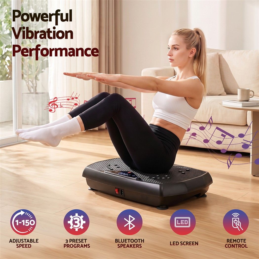 Everfit Vibration Plate Exercise Machine Full Body Shaker - FIT-H-VP-DIAMOND-BK