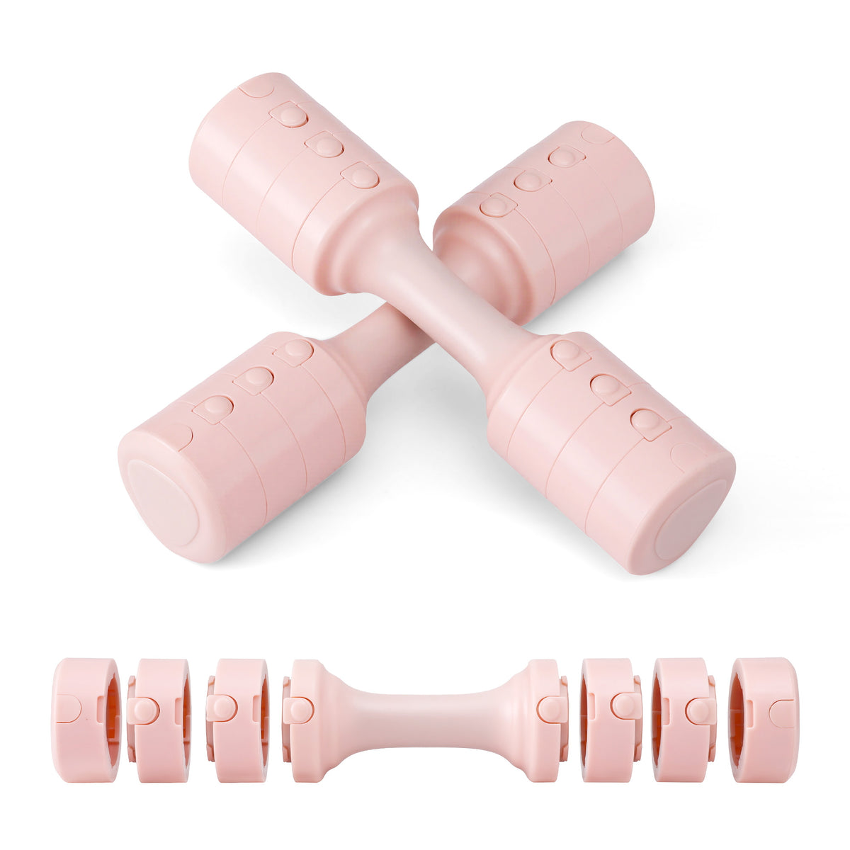 Everfit 2x2.5kg Adjustable Dumbbell Set Weights Set 4-in-1 Home - FIT-K-DB-5KG