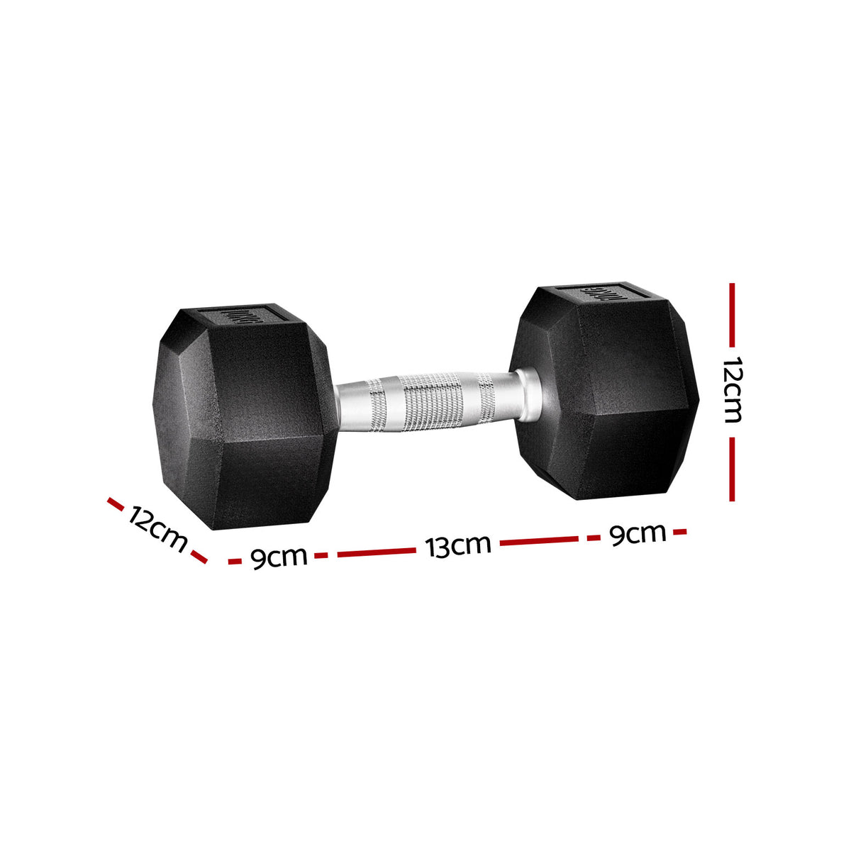 Everfit 20kg Hex Dumbbells Set Dumbbells Weights Lifting Bench Gym Work - 774937