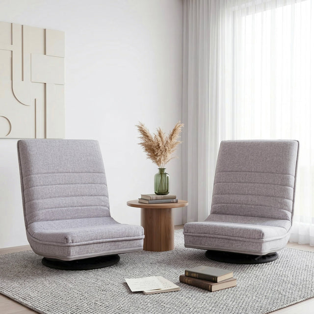 Artiss 2 Swivel Floor Chair 360 Adjustable Foldable Lounge Seat Floor Sofa Chair