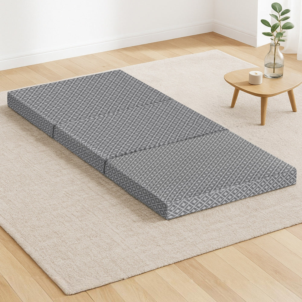 Giselle Foldable Mattress Folding Sofa Bed Trifold - FOAM-MFM-TRIO-DUAL-GY