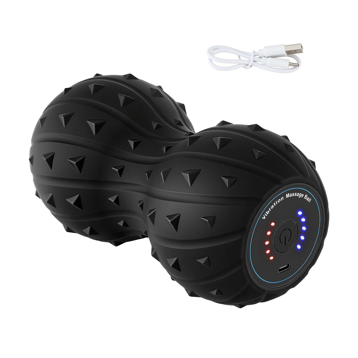 Everfit Electric Vibrating Peanut Massage Ball 5 Adjustable Levels High Power 3000RPM Motor 4D Floating Point Deep Tissue Trigger Point Muscle Relaxation Yoga Home Gym Type-C Rechargeable Support 80kg