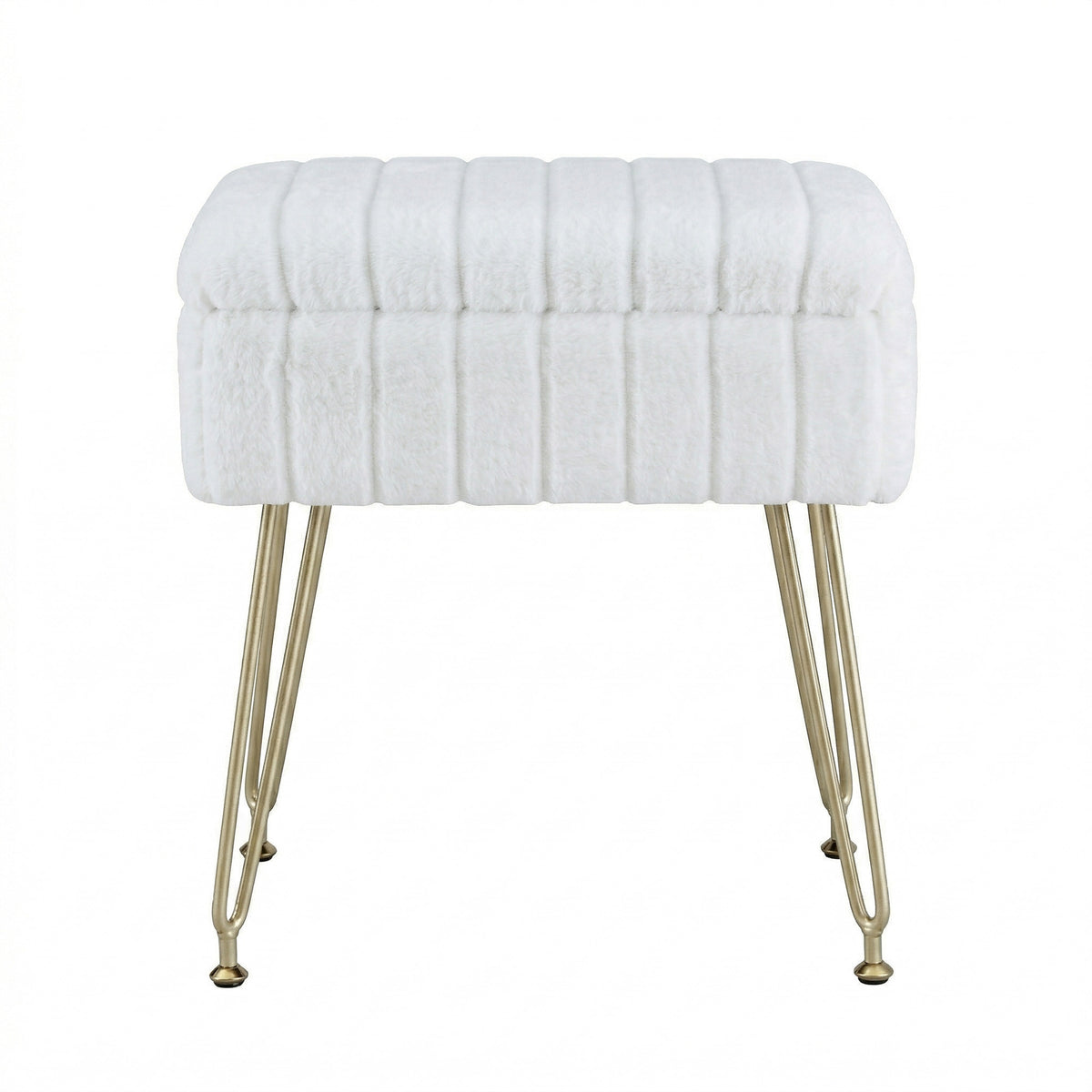 Artiss Storage Ottoman Vanity Foot Stool White