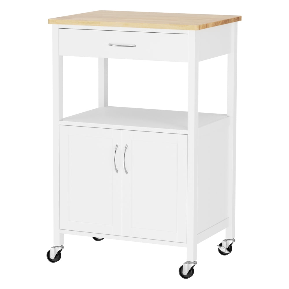 Artiss Kitchen Island Trolley Rolling Serving Cart Storage Drawer Cupbo - 249497