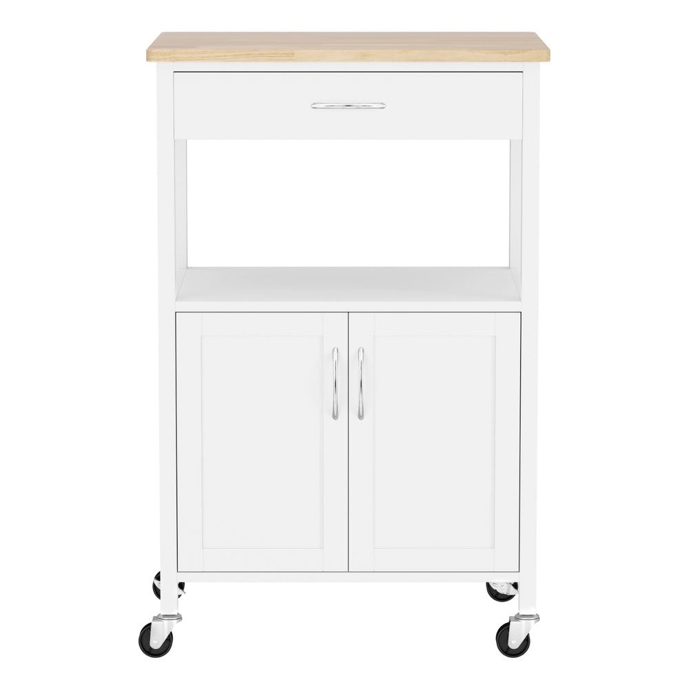 Artiss Kitchen Island Trolley Rolling Serving Cart Storage Drawer Cupbo - 249497