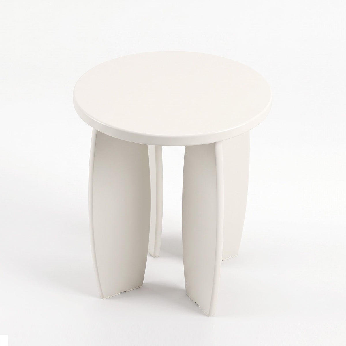Artiss Round End Table High-Gloss Small Coffee Table Side - FUR-S-COF15-WH