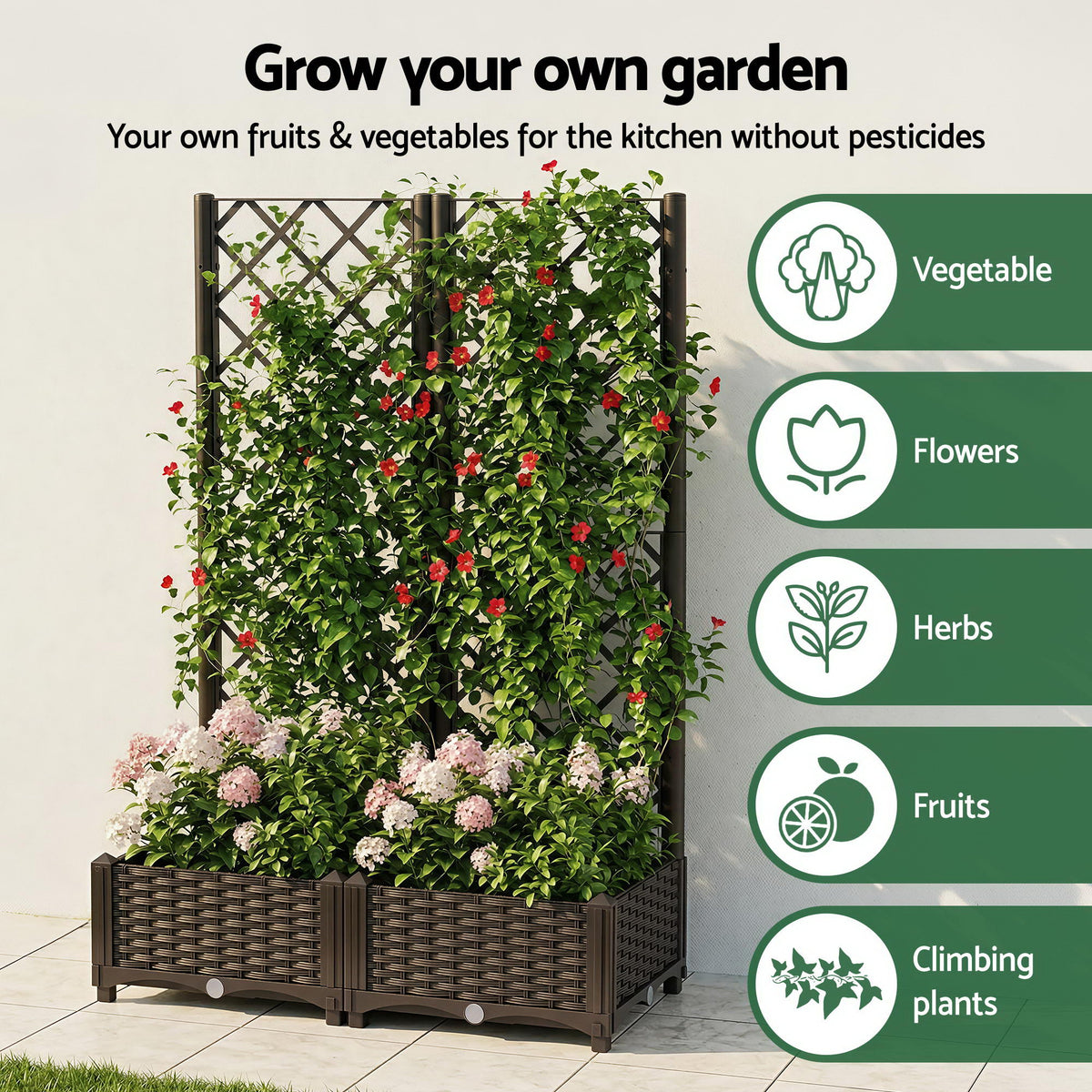 Green Fingers Raised Garden Bed Vertical Planter Self - GARDEN-PP-PANEL-80