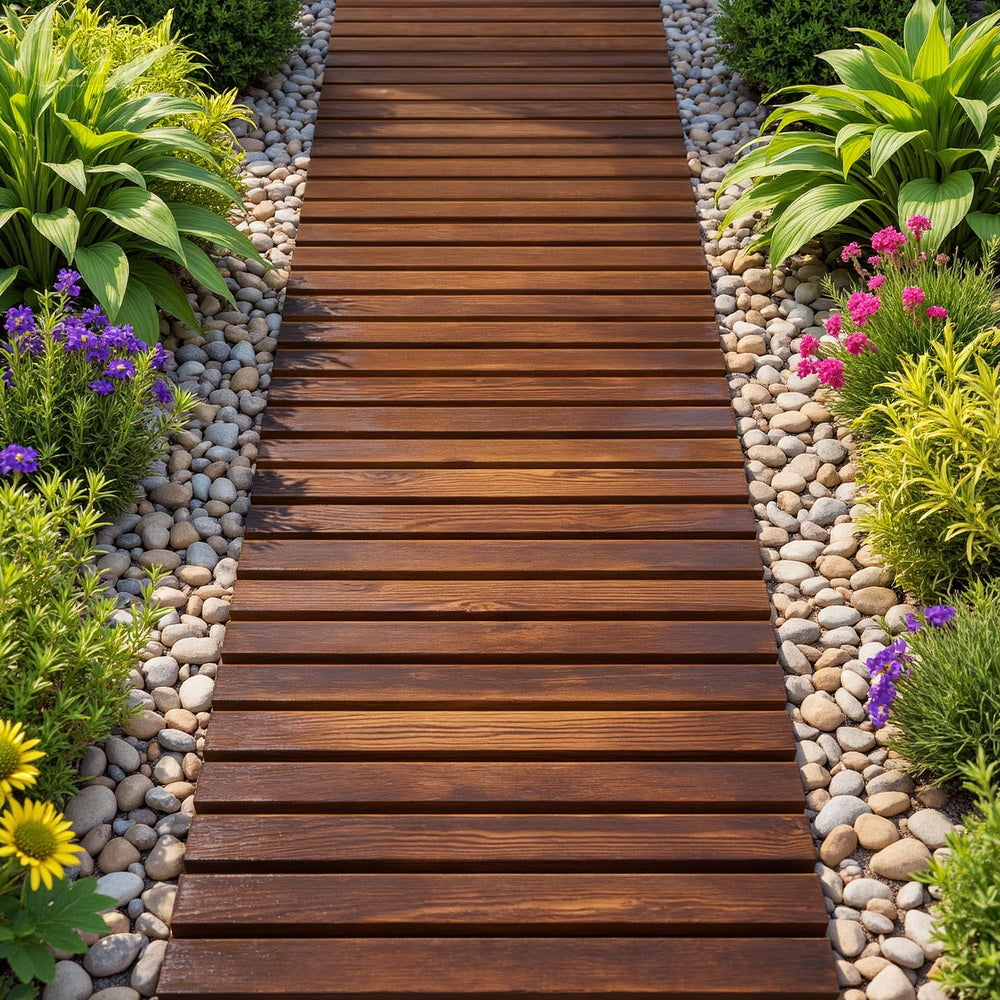 Gardeon 8FT Wooden Garden Pathway Roll-Out Straight Walkway - GD-PW-8FT-CC