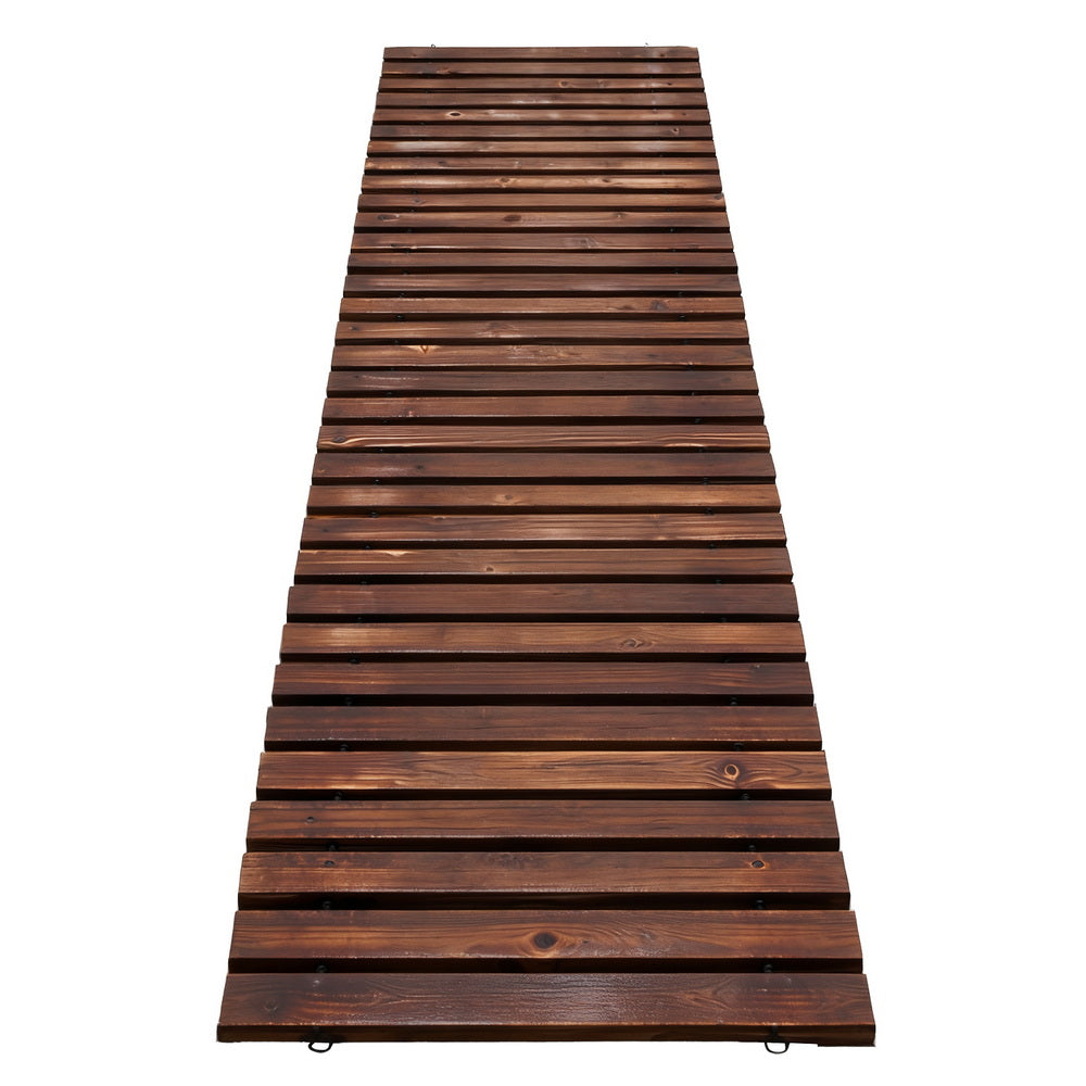 Gardeon 8FT Wooden Garden Pathway Roll-Out Straight Walkway - GD-PW-8FT-CC