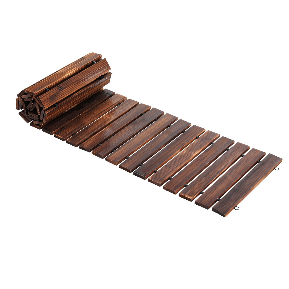 Gardeon 8FT Wooden Garden Pathway Roll-Out Straight Walkway - GD-PW-8FT-CC