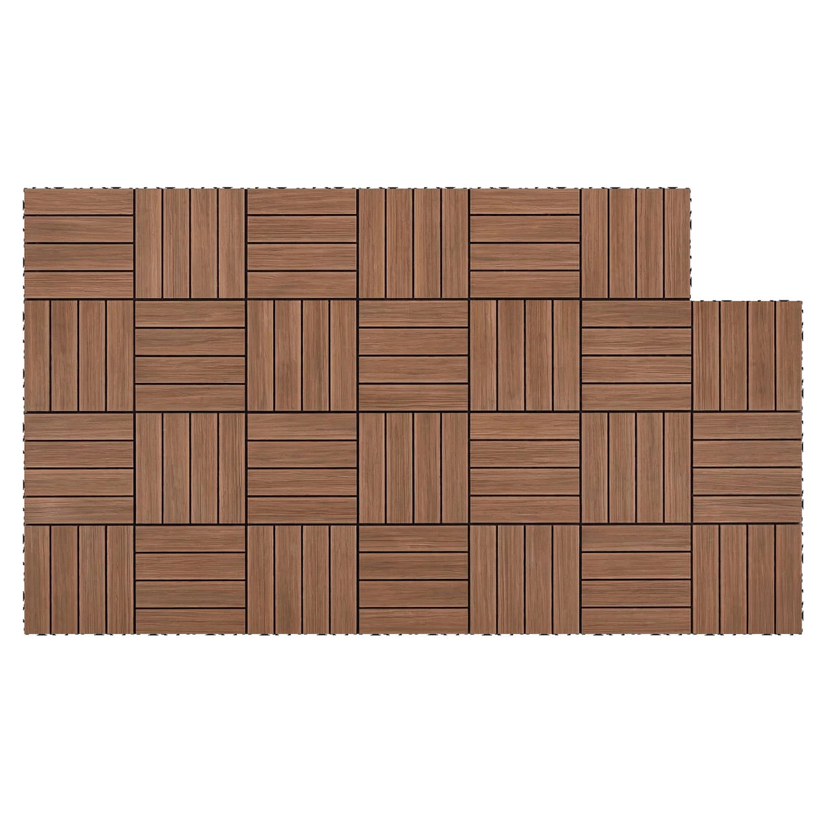 Gardeon 27PCS Wood Deck Tiles 30x30cm Interlocking Floor Tiles - GD-WT-27PCS-BR