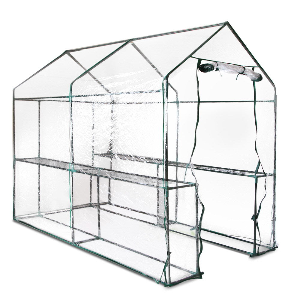 Green Fingers Greenhouse 1.2x1.9x1.9M Walk in Green House Tun - GH-WALK-19X12-TP