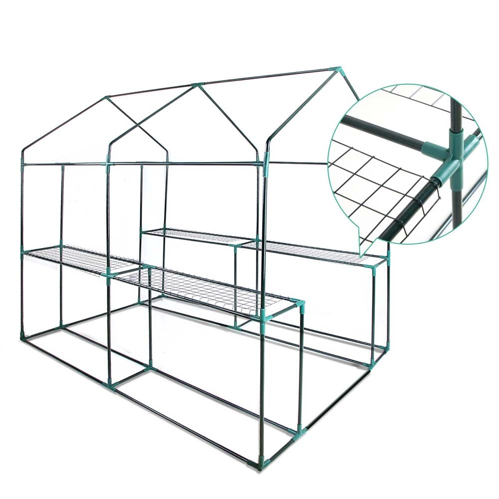 Green Fingers Greenhouse 1.2x1.9x1.9M Walk in Green House Tun - GH-WALK-19X12-TP