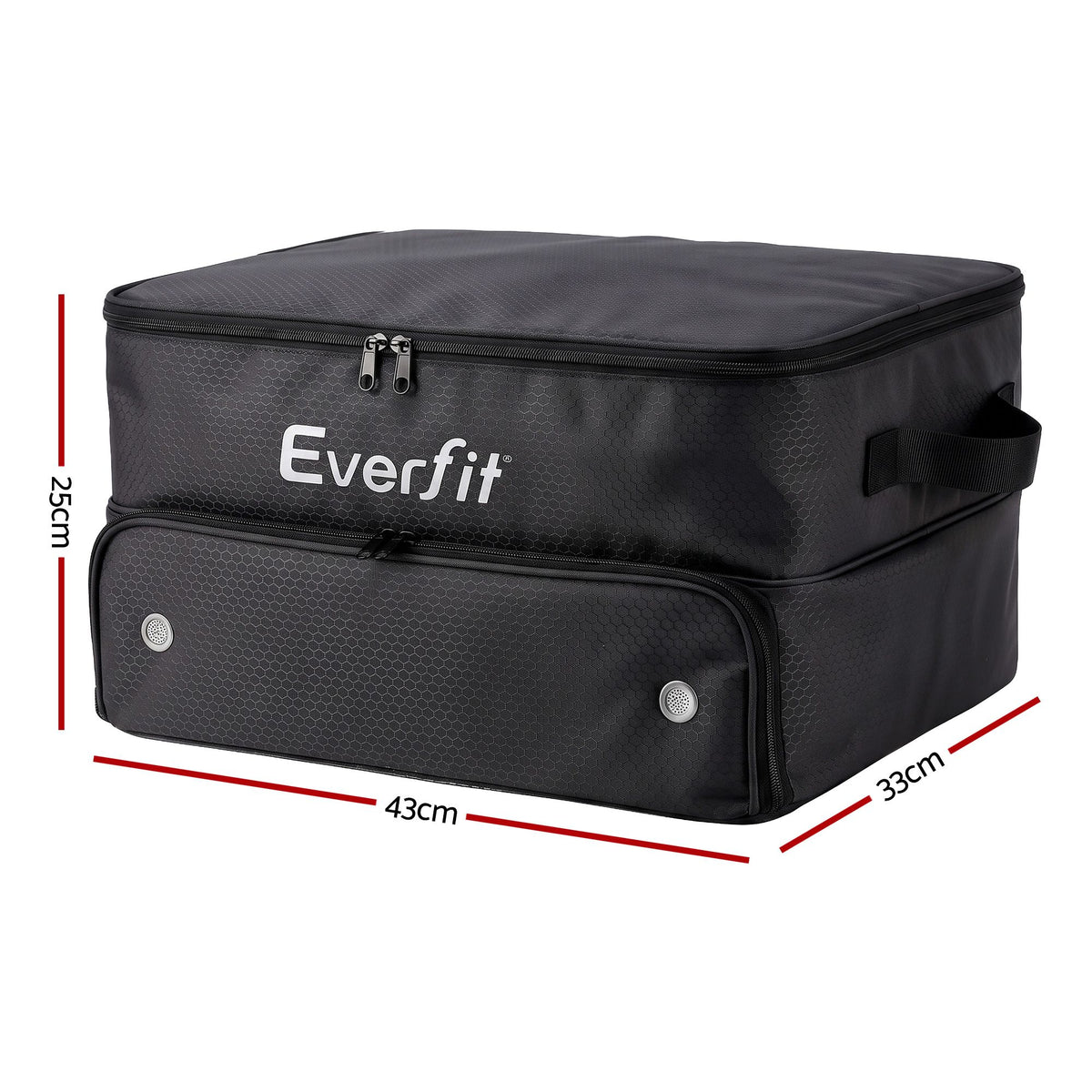 Everfit Golf Trunk Organizer for Car, 2-Tier Golf Storage Bag with Ventilated Shoe Compartment Black