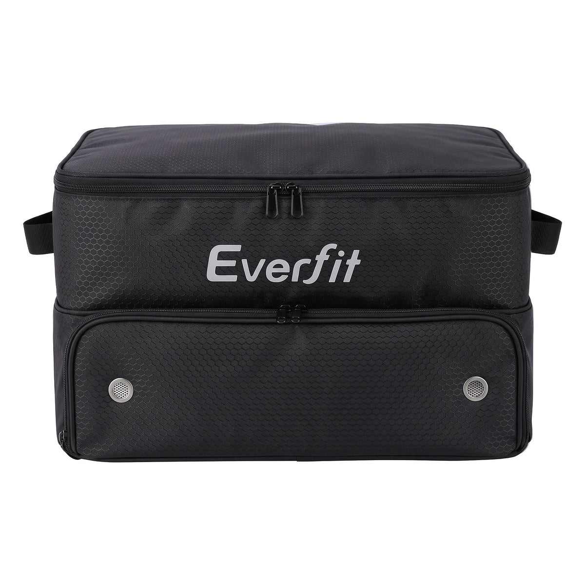 Everfit Golf Trunk Organizer for Car, 2-Tier Golf Storage Bag with Ventilated Shoe Compartment Black