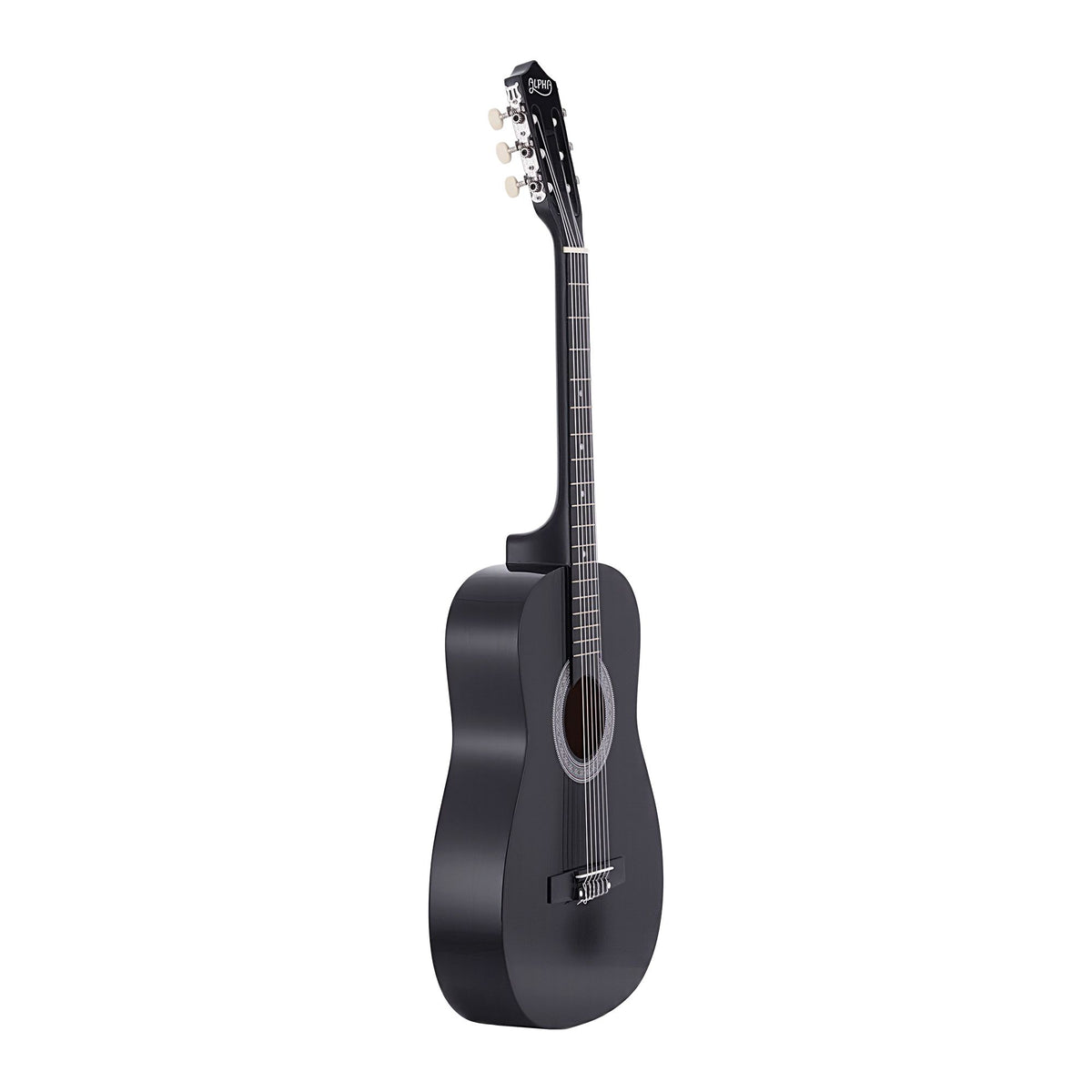 Alpha 38 Inch Acoustic Guitar Full Size Classical Cutaway Nylon String Black