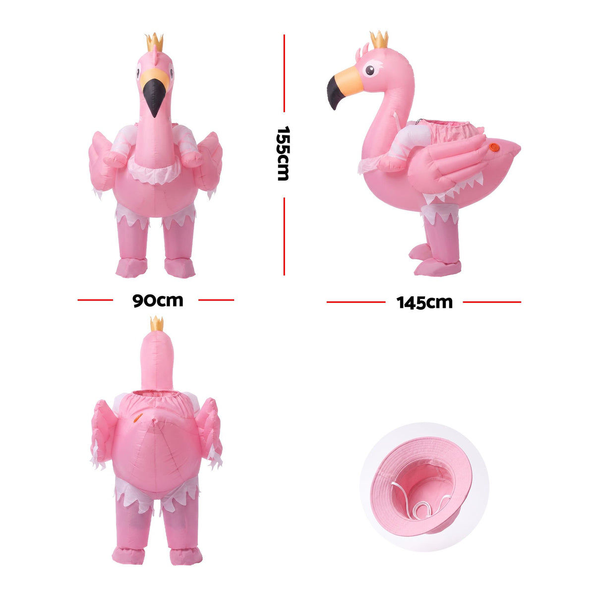 Inflatable Costume Ride On Flamingo Adult Party Suit Pink One Size