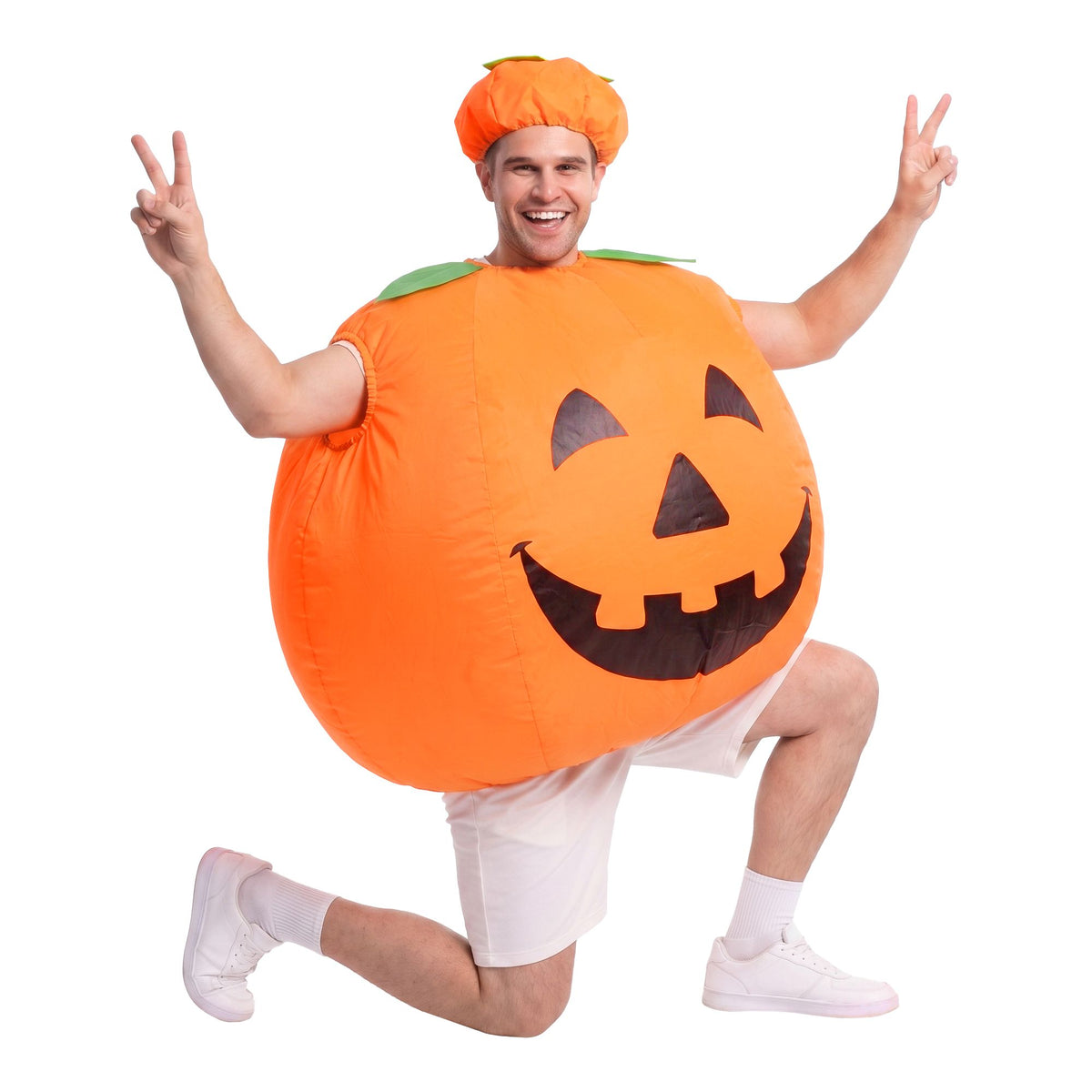 Inflatable Costume Pumpkin Fancy Dress Halloween Party Suit Orange One Size