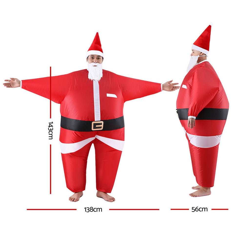 Inflatable Santa Claus Costume Adult Suit Blow Up Party Fancy Dress Cosplay