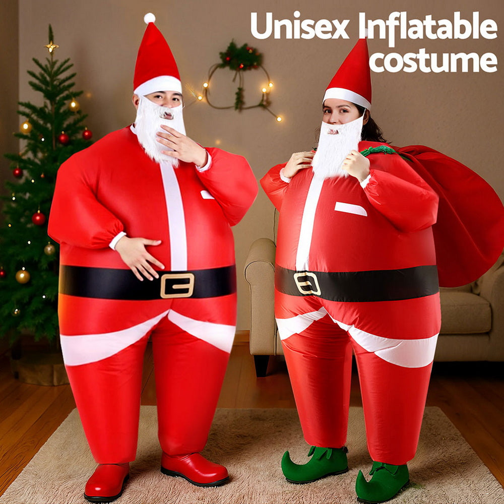 Inflatable Santa Claus Costume Adult Suit Blow Up Party Fancy Dress Cosplay