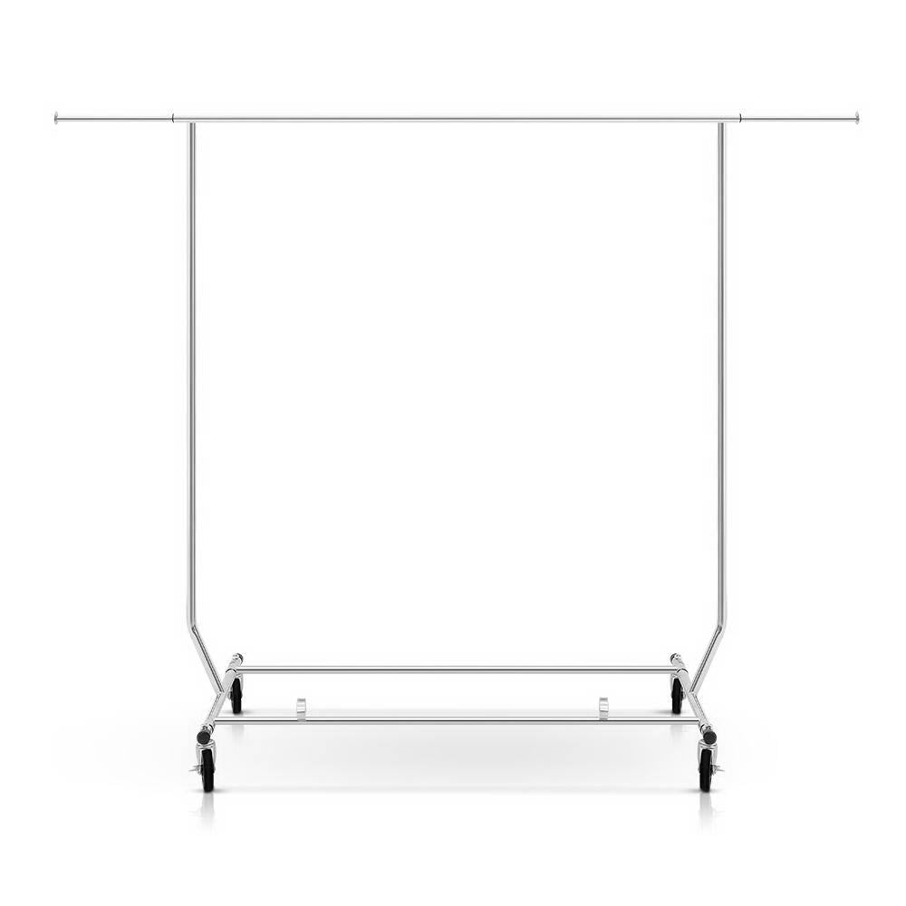 Artiss Clothes Rack Airer Rail Coat Stand Adjustable Hanger - HANGER-1938A-S-SI