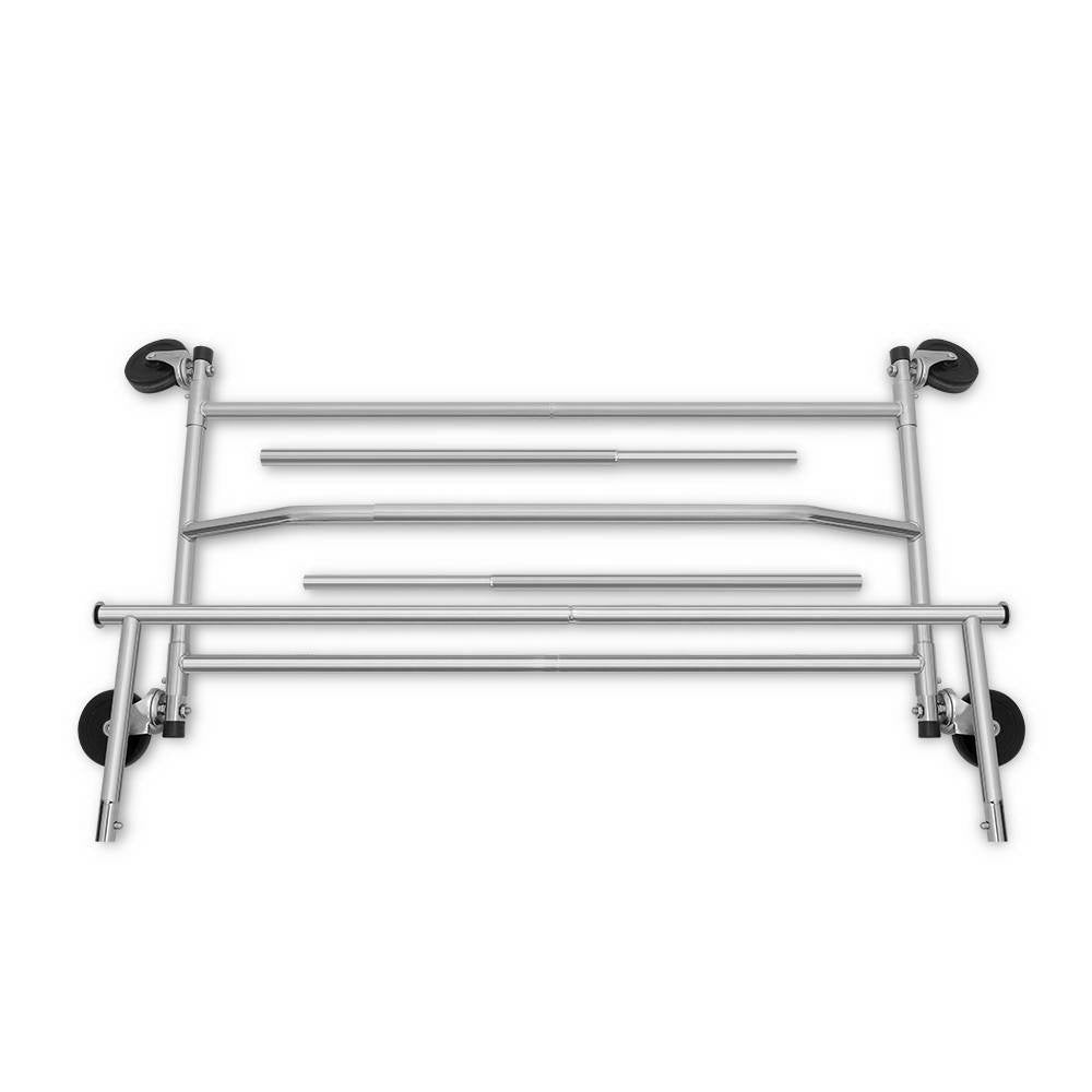 Artiss Clothes Rack Airer Rail Coat Stand Adjustable Hanger - HANGER-1938A-S-SI