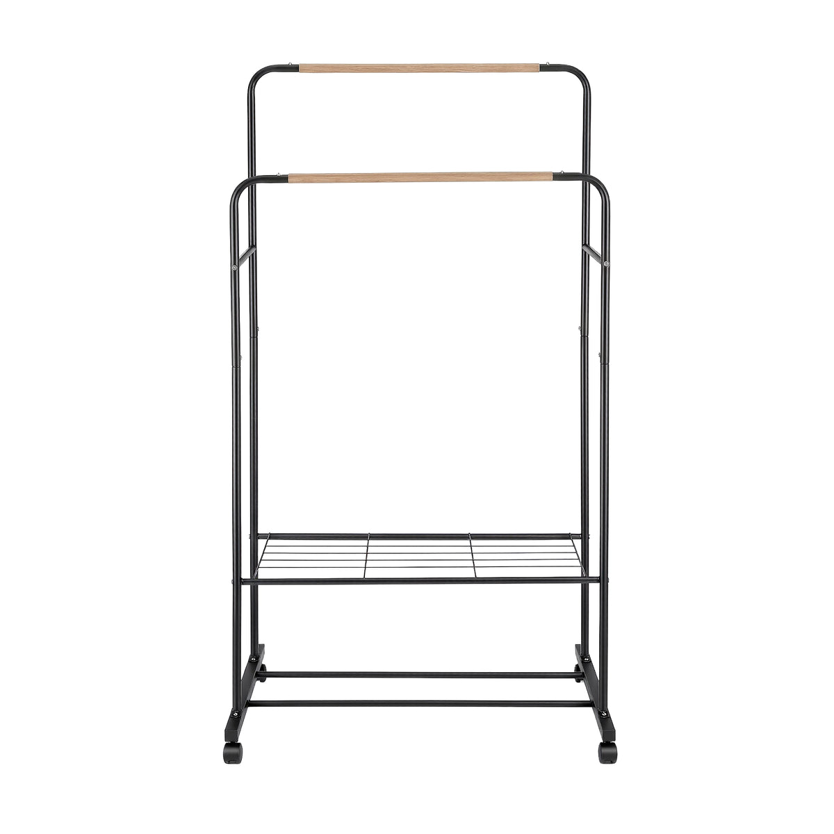 Artiss Clothes Rack Double Rod Airer Rail Coat Stand Hanger Storage Shelf